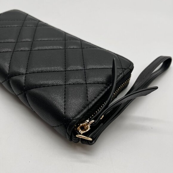 I.N.C. International Concepts Black Quilted Hazel Zip -Around Wristlet - Picture 9 of 11